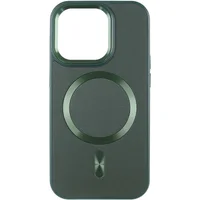 Кожаный чехол SnapCase with MagSafe для Apple iPhone 13 / 14 (6.1") Green