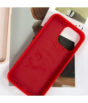 Чохол Silicone Case Full Protective with Ring для Apple iPhone 13 / 14 (6.1") Red