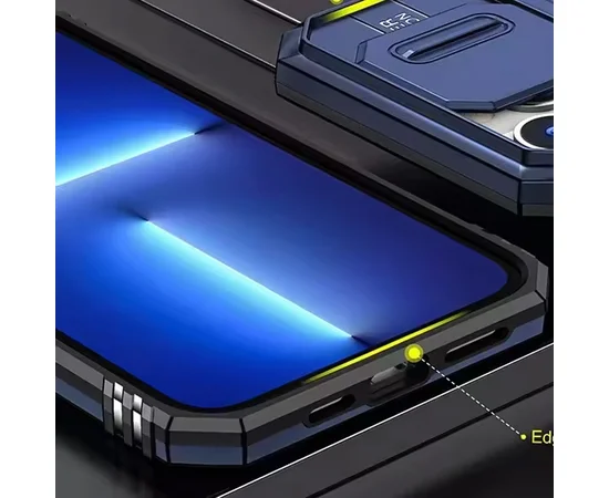 Ударопрочный чехол Camshield Army Ring для Apple iPhone 13 (6.1") Синий / Navy