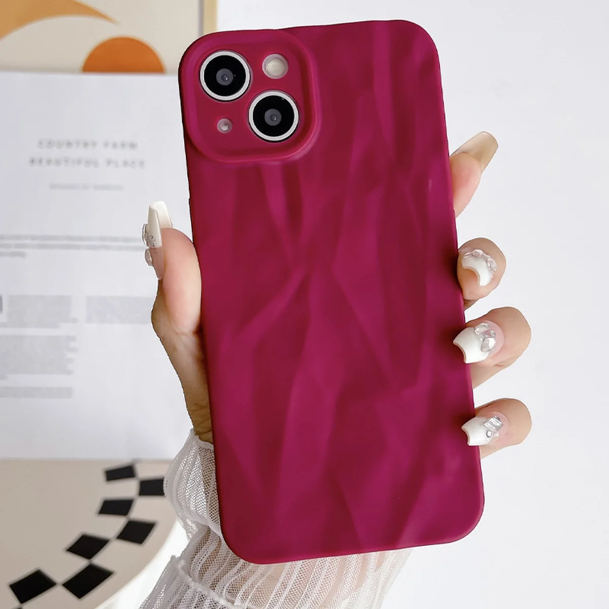 Чехол TPU Texture для Apple iPhone 13 (6.1") Red