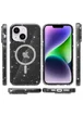 Чехол TPU Galaxy Sparkle (MagFit) для Apple iPhone 13 / 14 (6.1") Black+Glitter