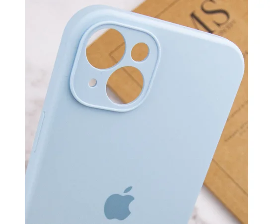 Чехол Silicone Case Full Camera Protective (AA) для Apple iPhone 13 (6.1") Голубой / Sweet Blue