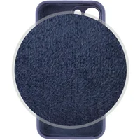 Чехол Silicone Case Full Camera Protective (AA) для Apple iPhone 13 (6.1") Темно-синий / Midnight blue