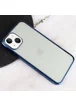 Прозрачный силиконовый чехол глянцевая окантовка Full Camera для Apple iPhone 13 (6.1") Синий