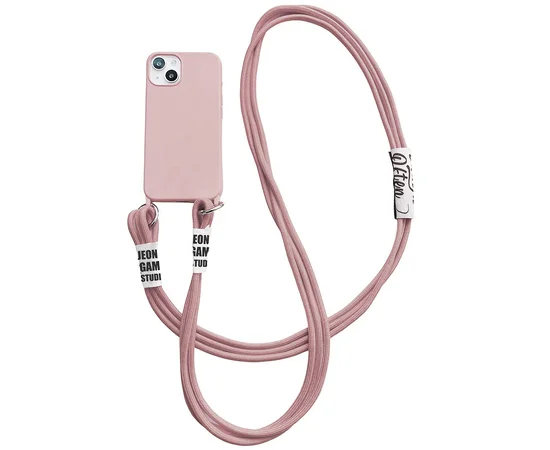 Чехол TPU two straps California для Apple iPhone 13 (6.1") Розовый / Pink Sand