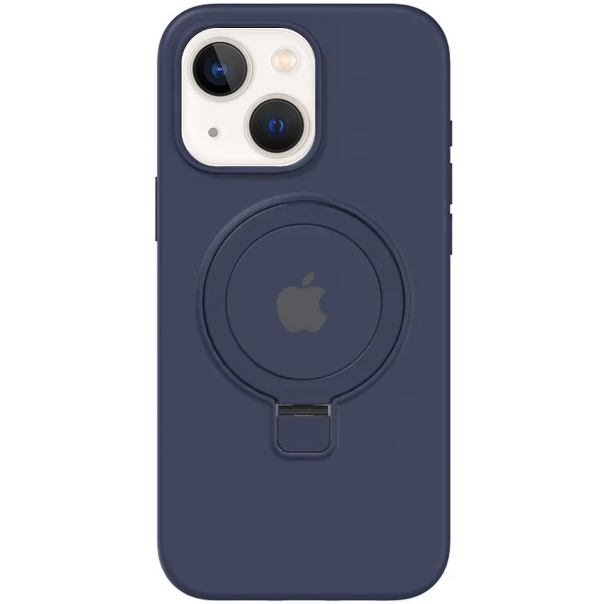 Чехол Silicone Case Full Protective with Ring для Apple iPhone 13 / 14 (6.1") Dark Blue