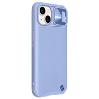 Кожаная накладка Nillkin Camshield Leather (шторка на камеру) для Apple iPhone 13 (6.1") Сиреневый / Purple