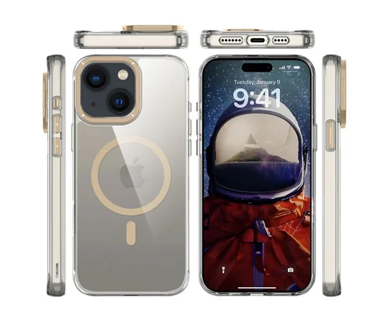 Чехол TPU Space Case Apex with MagSafe для Apple iPhone 13 / 14 / 15 (6.1") Gold