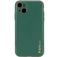 Шкіряний чохол Xshield для Apple iPhone 13 (6.1") Зелений / Army green