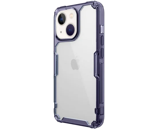 TPU чохол Nillkin Nature Pro Series для Apple iPhone 13/14 (6.1") Темно-фіолетовий (прозорий)