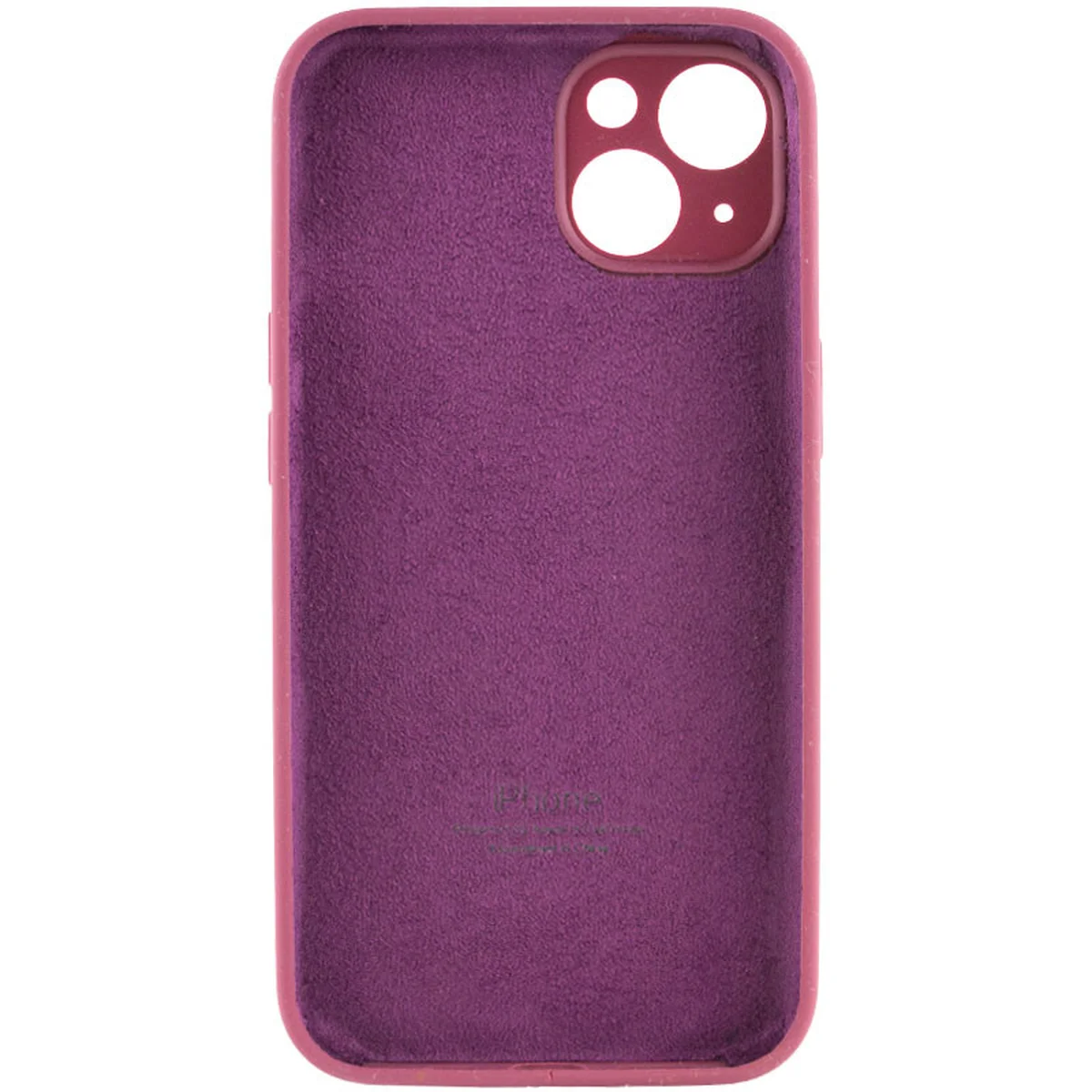 Чехол Silicone Case Full Camera Protective (AA) для Apple iPhone 13 (6.1") Бордовый / Plum