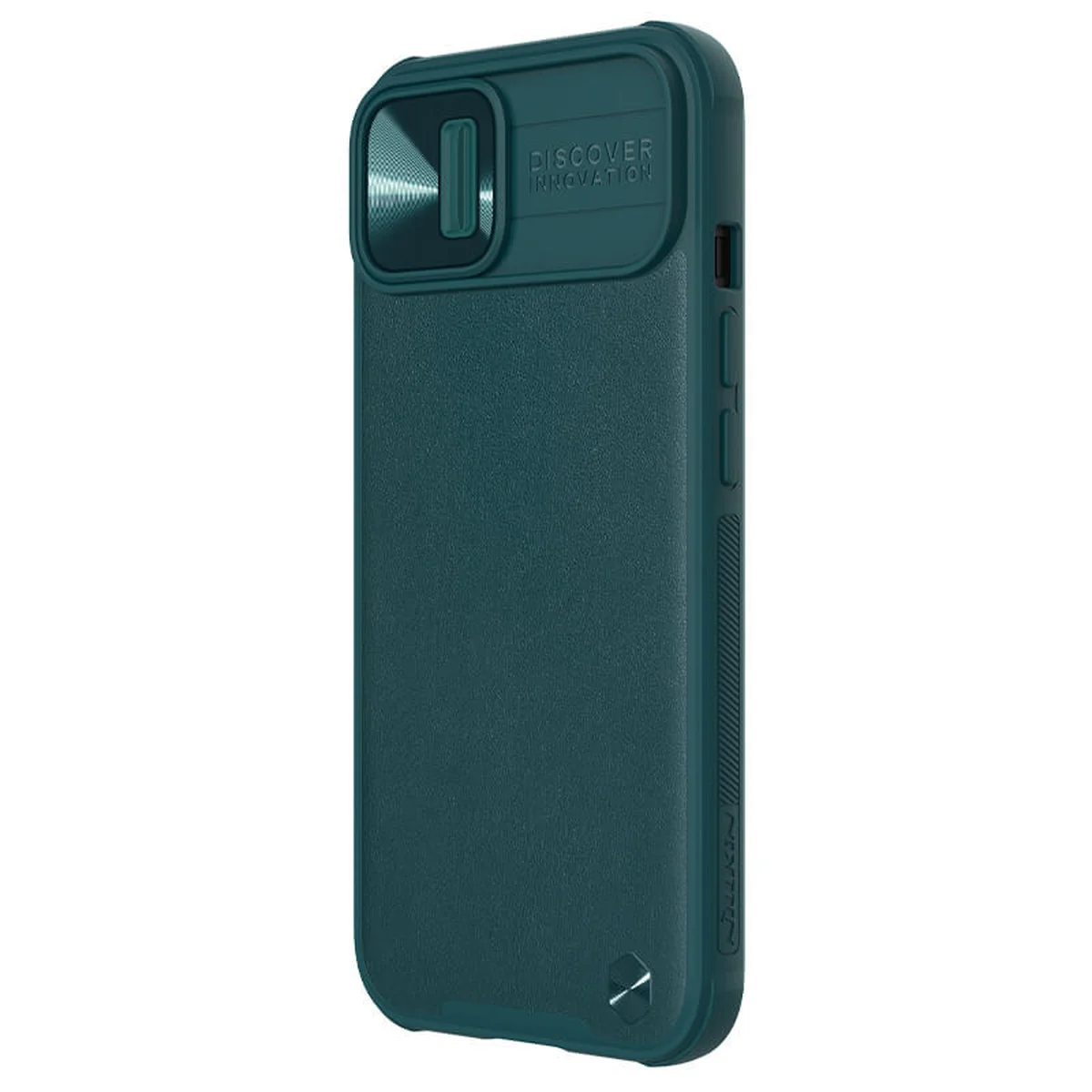 Кожаная накладка Nillkin Camshield Leather (шторка на камеру) для Apple iPhone 13 (6.1") Зеленый / Green