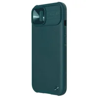 Кожаная накладка Nillkin Camshield Leather (шторка на камеру) для Apple iPhone 13 (6.1") Зеленый / Green