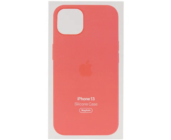 Чехол Silicone case (AAA) full with Magsafe and Animation для Apple iPhone 13 (6.1") Розовый / Pink Pomelo