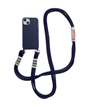 Чехол TPU two straps California для Apple iPhone 13 (6.1") Темно-синий / Midnight blue