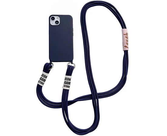 Чехол TPU two straps California для Apple iPhone 13 (6.1") Темно-синий / Midnight blue