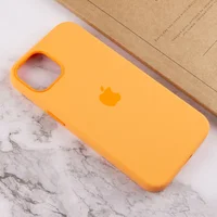 Чехол Silicone case (AAA) full with Magsafe and Animation для Apple iPhone 13 (6.1") Оранжевый / Marigold