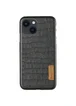 Кожаная накладка G-Case Crocodile Dark series для Apple iPhone 13 (6.1") Черный