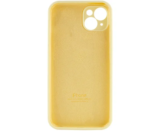 Чехол Silicone Case Full Camera Protective (AA) для Apple iPhone 13 (6.1") Желтый / Mellow Yellow