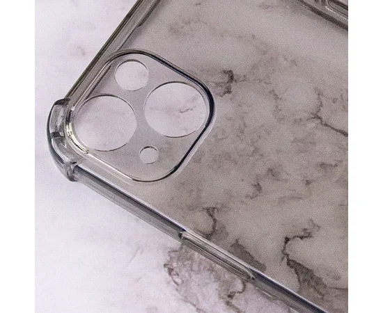 TPU чехол GETMAN Ease logo усиленные углы для Apple iPhone 13 (6.1") Серый (прозрачный)