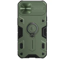 TPU+PC чехол Nillkin CamShield Armor no logo (шторка на камеру) для Apple iPhone 13 (6.1") Зеленый