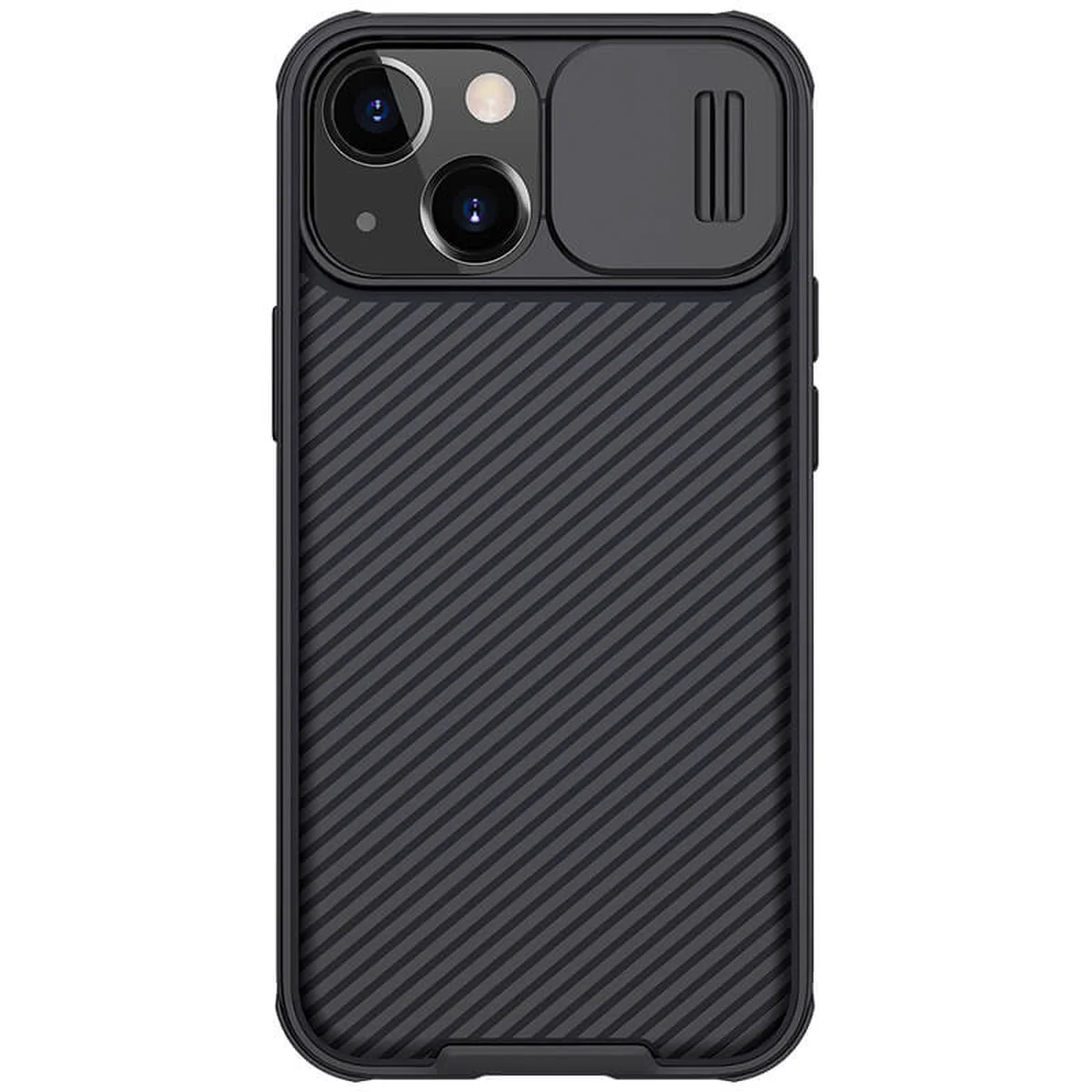 Карбоновая накладка Nillkin Camshield (шторка на камеру) для Apple iPhone 13 (6.1") Черный / Black