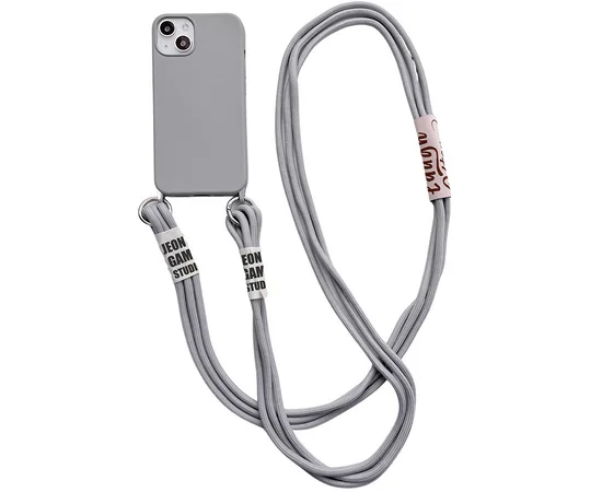 Чехол TPU two straps California для Apple iPhone 13 (6.1") Серый / Stone