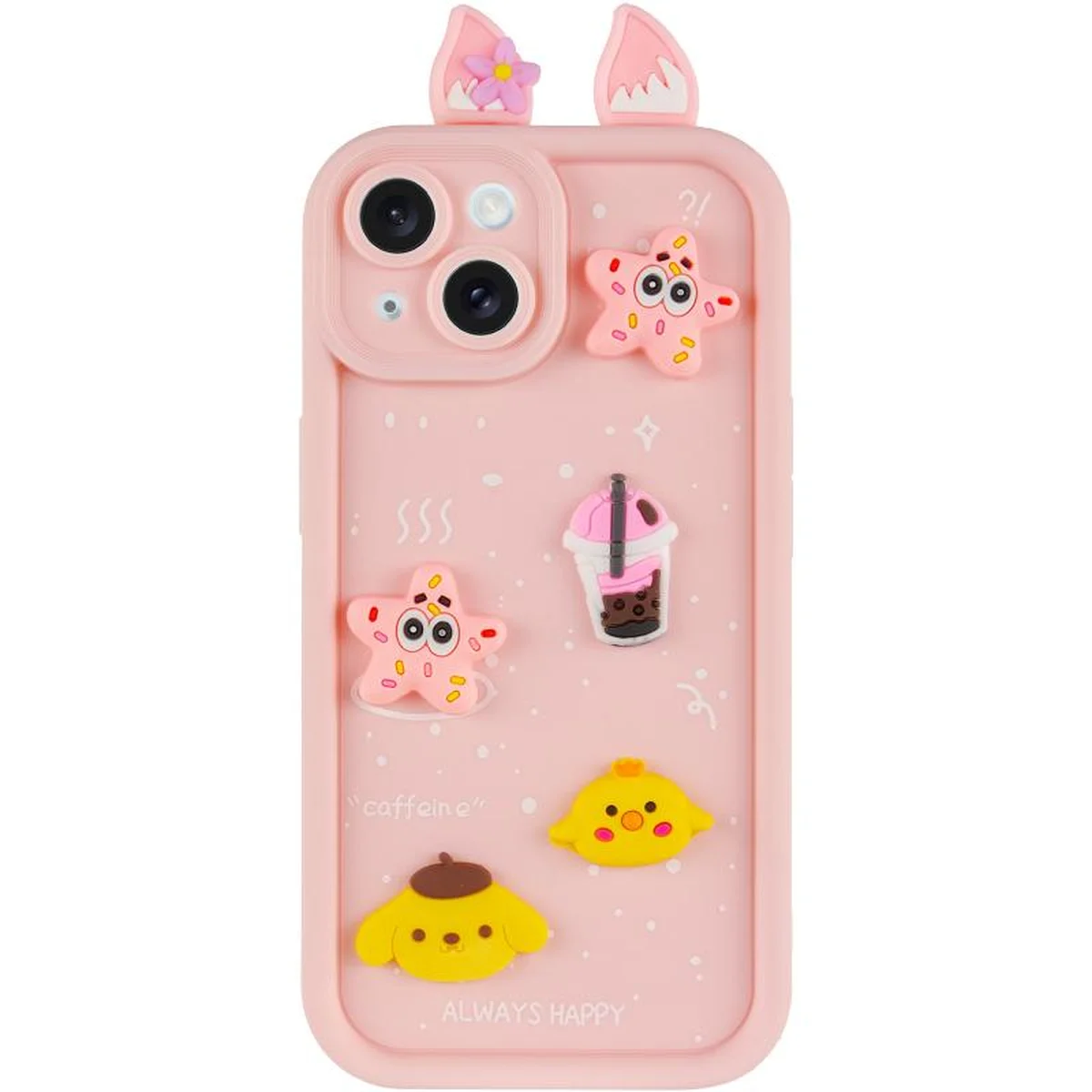 Чехол TPU Toys Case with Ears для Apple iPhone 13 (6.1") Light Pink