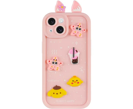 Чехол TPU Toys Case with Ears для Apple iPhone 13 (6.1") Light Pink