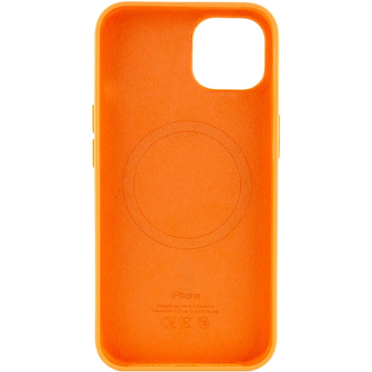 Чехол Silicone case (AAA) full with Magsafe and Animation для Apple iPhone 13 (6.1") Оранжевый / Marigold