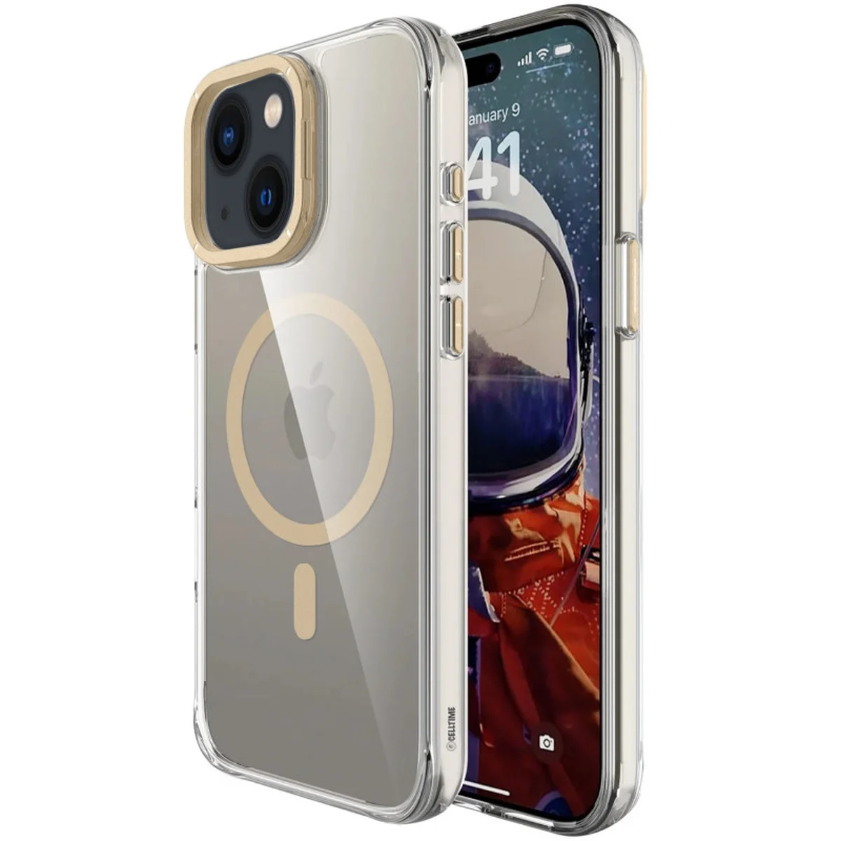 Чехол TPU Space Case Apex with MagSafe для Apple iPhone 13 / 14 / 15 (6.1") Gold