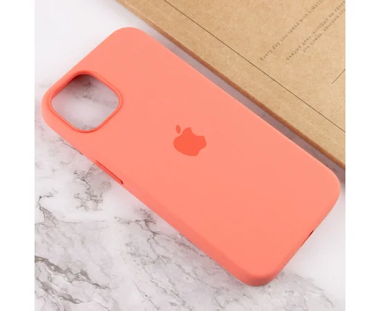 Чехол Silicone case (AAA) full with Magsafe and Animation для Apple iPhone 13 (6.1") Розовый / Pink Pomelo