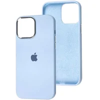Чохол Silicone Case Metal Buttons (AA) для Apple iPhone 13 (6.1") Блакитний / Cloud Blue