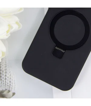 Чехол Silicone Case Full Protective NO LOGO with Ring для Apple iPhone 13 / 14 (6.1") Black