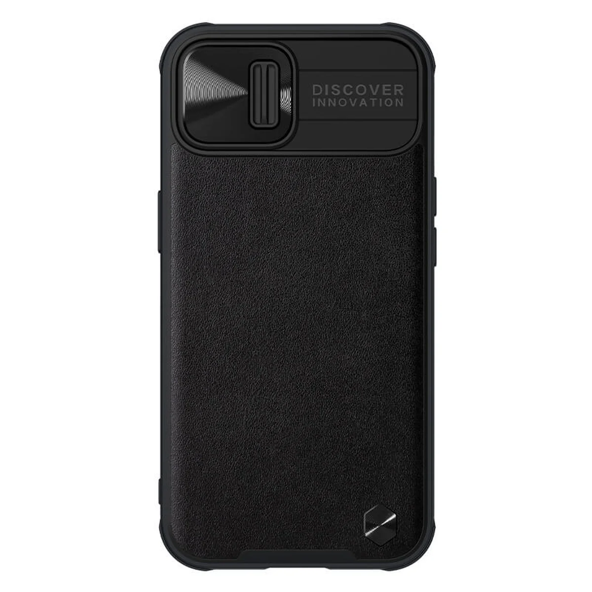 Кожаная накладка Nillkin Camshield Leather (шторка на камеру) для Apple iPhone 13 (6.1") Черный / Black
