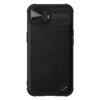 Кожаная накладка Nillkin Camshield Leather (шторка на камеру) для Apple iPhone 13 (6.1") Черный / Black
