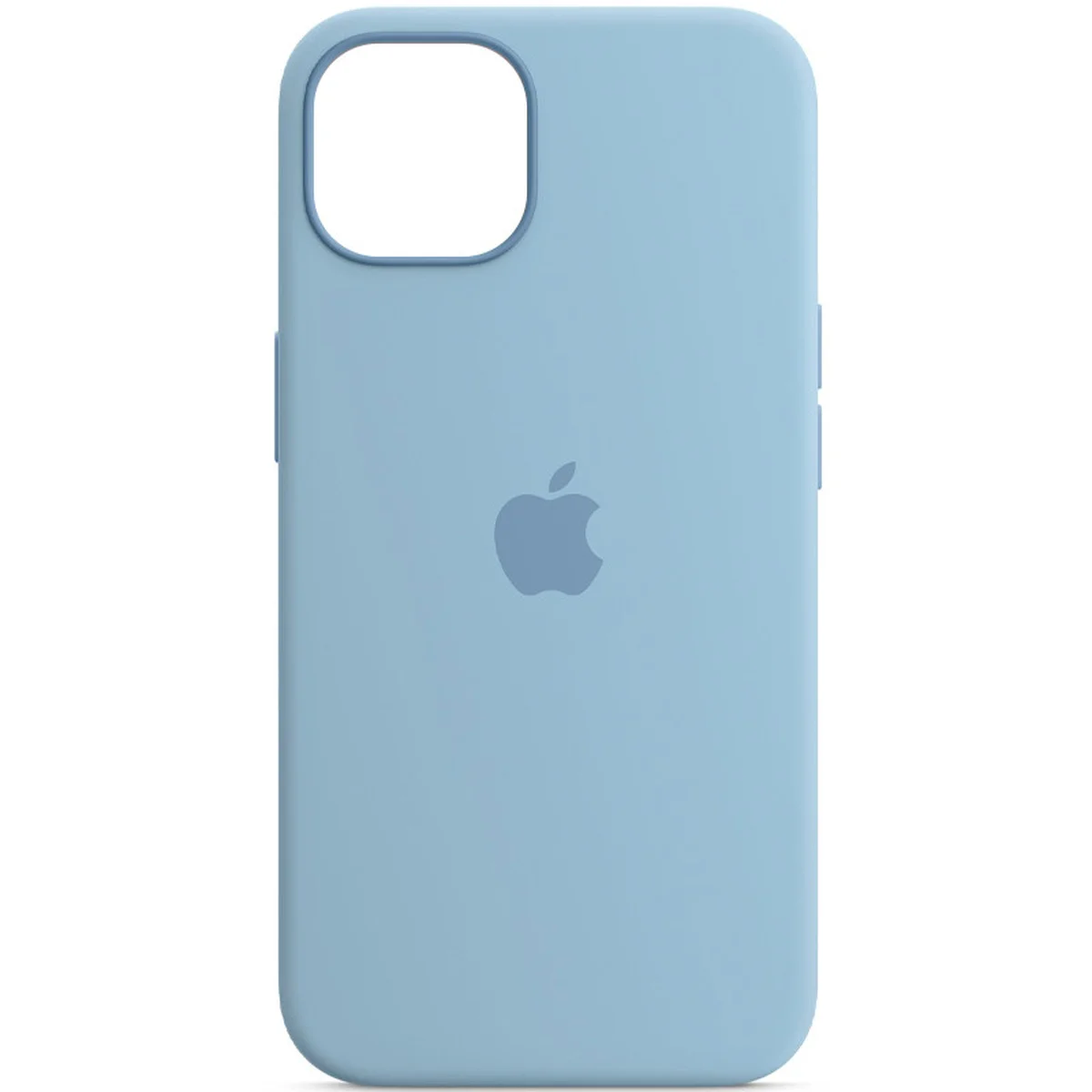 Чехол Silicone case (AAA) full with Magsafe and Animation для Apple iPhone 13 (6.1") Голубой / Blue Fog