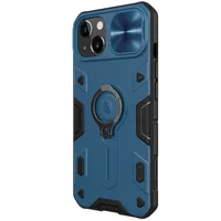 TPU+PC чохол Nillkin CamShield Armor no logo (шторка на камеру) для Apple iPhone 13 (6.1") Синій