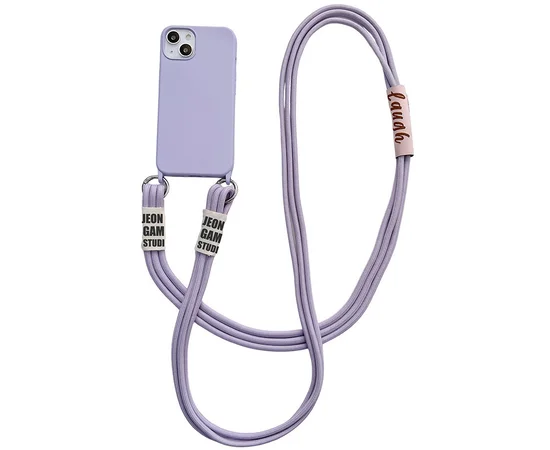 Чехол TPU two straps California для Apple iPhone 13 (6.1") Сиреневый