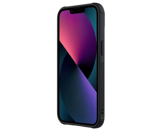 Кожаная накладка Nillkin Camshield Leather (шторка на камеру) для Apple iPhone 13 (6.1") Черный / Black