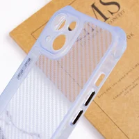 Чехол TPU Ease Carbon color series для Apple iPhone 13 (6.1") Синий / Прозрачный