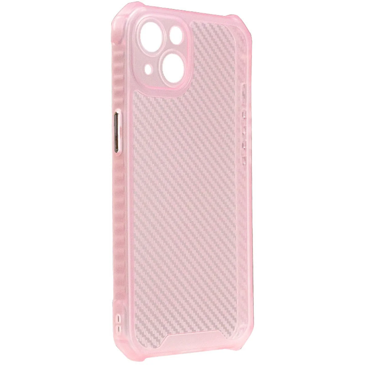 Чехол TPU Ease Carbon color series для Apple iPhone 13 (6.1") Розовый / Прозрачный