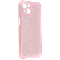 Чехол TPU Ease Carbon color series для Apple iPhone 13 (6.1") Розовый / Прозрачный