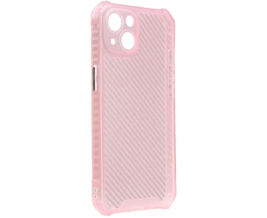 Чехол TPU Ease Carbon color series для Apple iPhone 13 (6.1") Розовый / Прозрачный