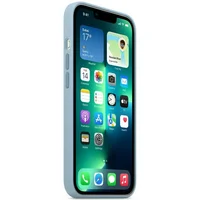 Чехол Silicone case (AAA) full with Magsafe для Apple iPhone 13 (6.1") Синий / Blue Fog