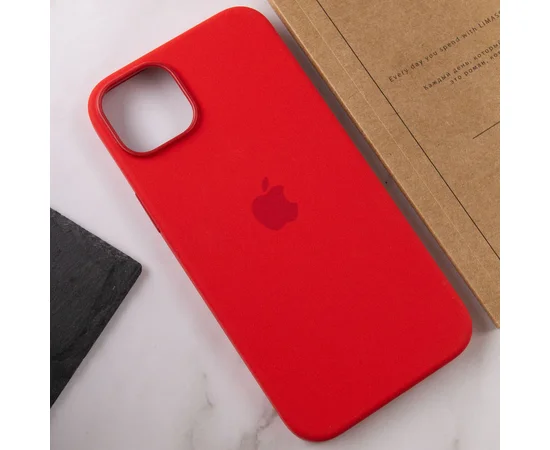 Чехол Silicone case (AAA) full with Magsafe для Apple iPhone 13 (6.1") Красный / Red