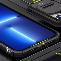 Ударопрочный чехол Camshield Army Ring для Apple iPhone 13 (6.1") Черный / Black