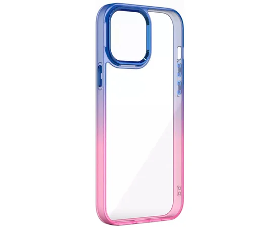 Чехол TPU+PC Fresh sip series для Apple iPhone 13 (6.1") Синий / Розовый