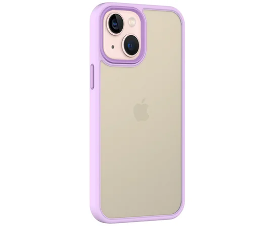 TPU+PC чехол Metal Buttons для Apple iPhone 13 (6.1") Сиреневый