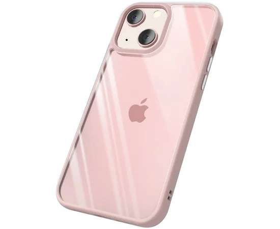 TPU+PC чехол Chrome Buttons для Apple iPhone 13 (6.1") Розовый